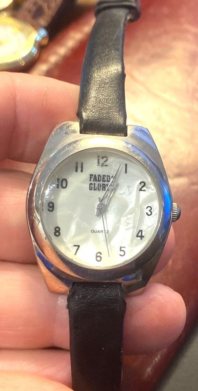 Women's 30mm Silver Tone Faded Glory Watch, MOP Face,